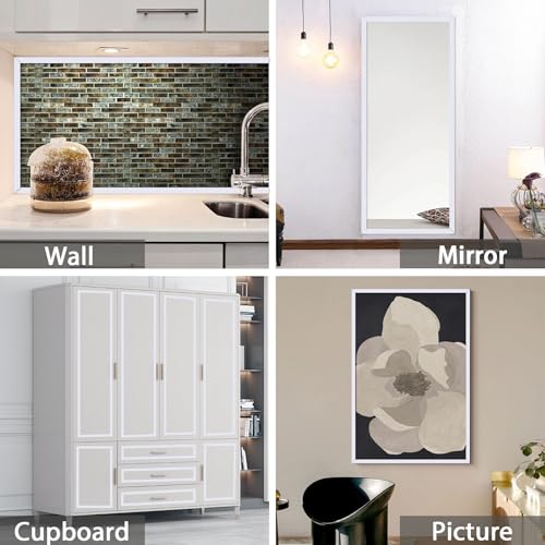 Peel and Stick Tile Edge Molding, Flexible Finish Trim for Wall Border, Mirror Frame, Kitchen Backsplash Edging (White, 20ft x 0.4in) - Image 5
