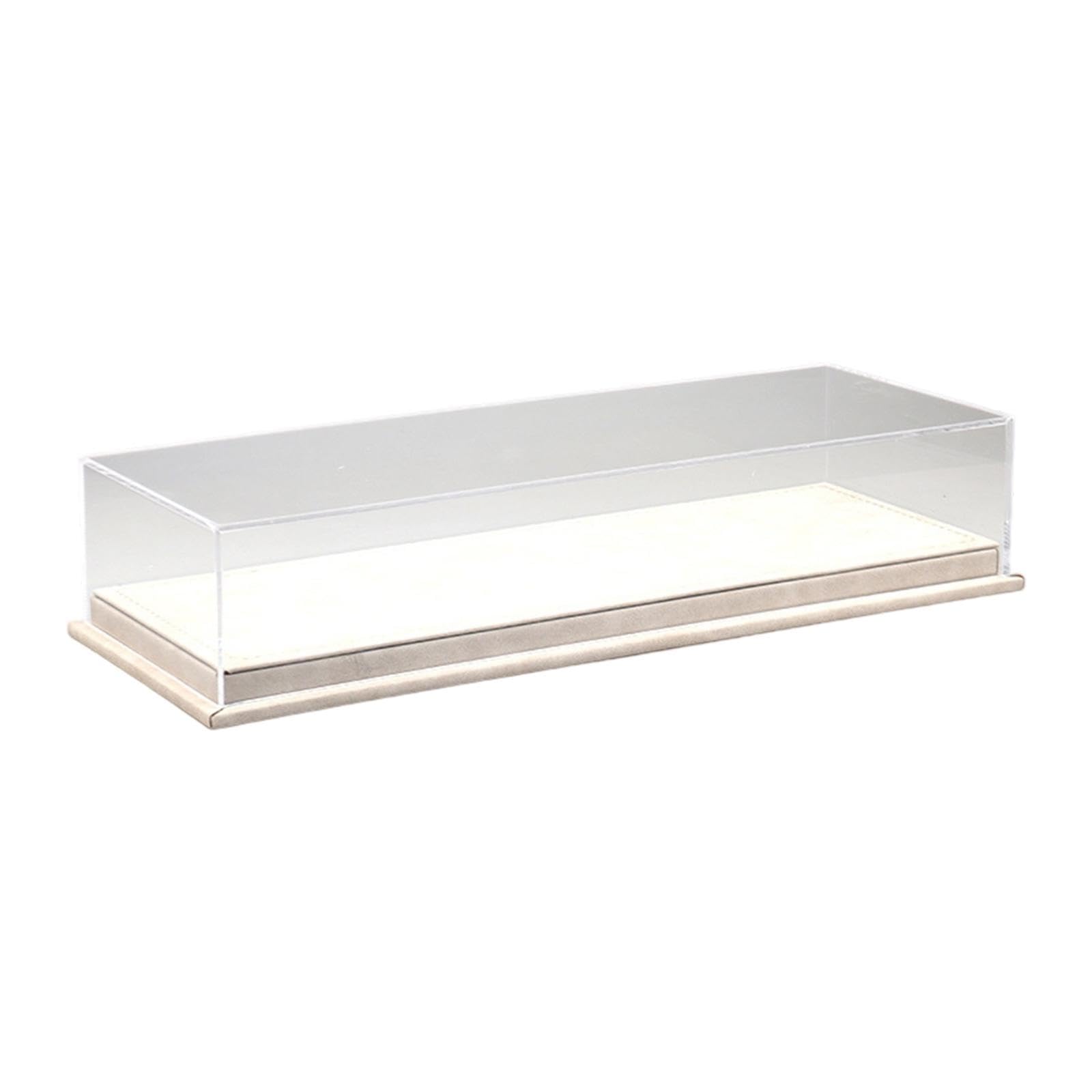 Acryl Vitrine für Modellautos Im Maßstab 1:64, Tischvitrine, Transparente Aufbewahrungsbox für Sammlerstücke Und Spielzeugautos, Beige