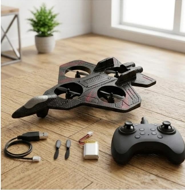 Image of SU-27 RC Fighter Jet: 2.4GHz High-Speed RC Airplane with LED Lights, 6-Axis Gyro & Durable EPP Foam - Easy to Fly Electric Aircraft Toy for Kids, Beginners & Adults (F-22 Drone)