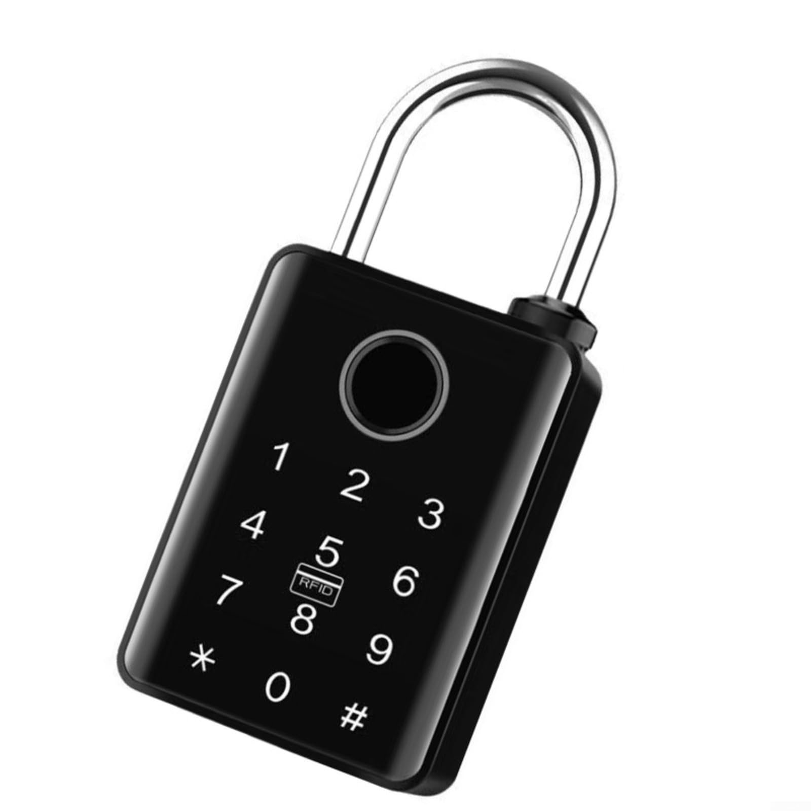Candado electrónico de huellas dactilares para Tuya, cerradura impermeable IP67 con contraseña de tarjeta de llave remota de aplicación, aleación de zinc USB - salida recargable (7 mm)