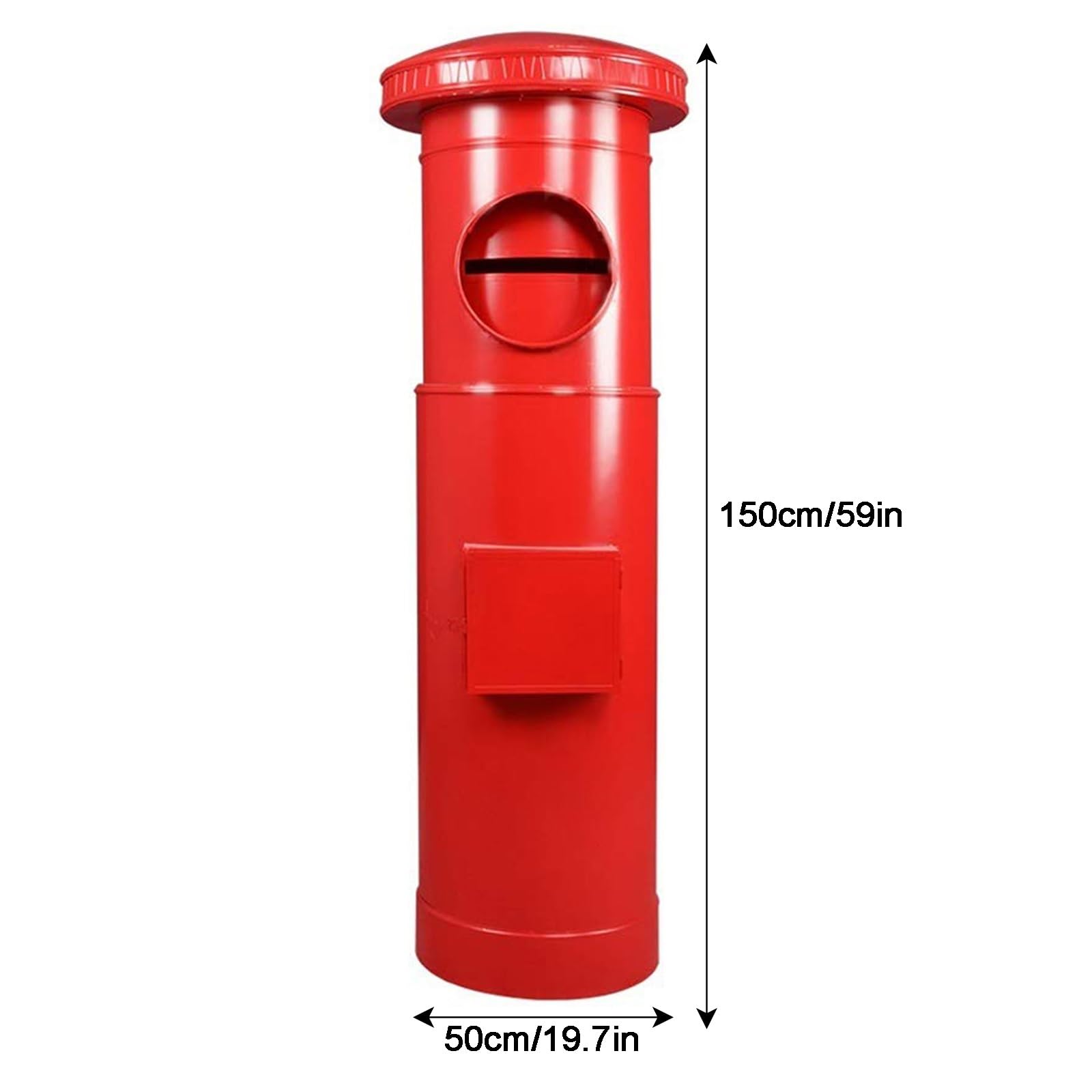 Amazon.co.jp: 円筒形の鋳鉄製ポスト、装飾工芸品郵便ポスト、大容量の