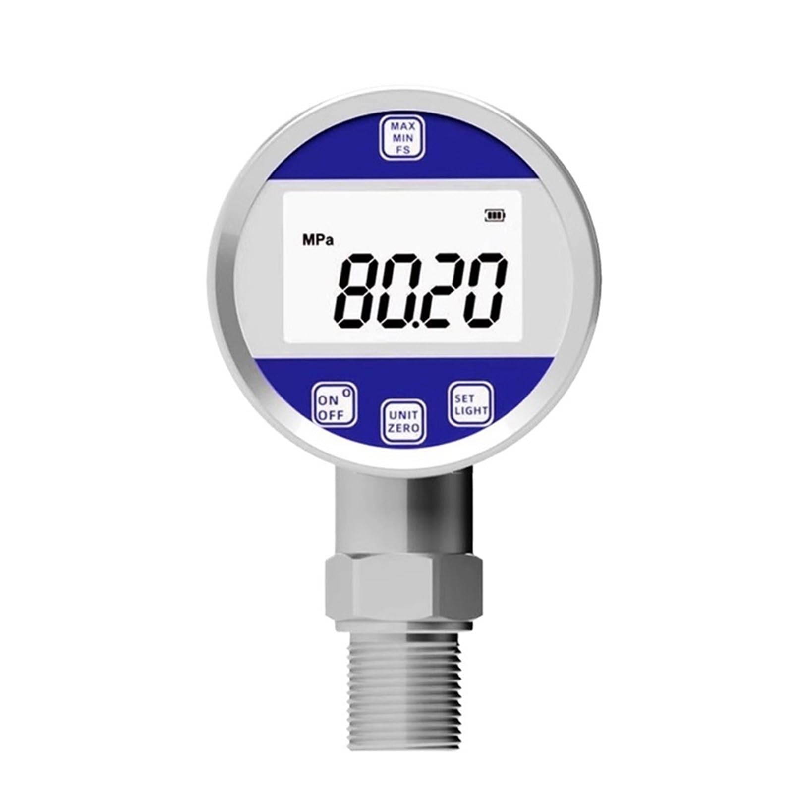 Wysoce precyzyjny cyfrowy ciśnieniomierz cyfrowy, elektroniczny hydrauliczny miernik ciśnienia podciśnienia (M14 x 1,5 Customized, 0-10 mpa 80 mm)