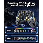 EasySMX X15 PC Controller - Enhanced Wireless Bluetooth Controller with Hall Joysticks/Hall Triggers/RGB Lighting - No Stick Drift, No Dead Zone - Work for Windows PC, Android, Steam and Switch - Image 2