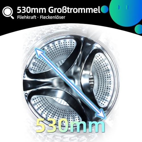CHiQ Waschmaschine 7kg, InverterMotor, EEK A| 60x46,5x84cm, Große Tür| Eco, Speed Wash, Auto Clean, Kindersicherung|1200 U/Min, Washer Grau, CW07123863AX