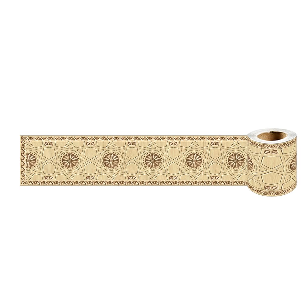 Tmapruvg Beige2 Wallpaper Border Peel And Stick 10Cm*2.4M,3D Decorative Molding Trim Baseboard Sticker Self Adhesive Home Decor For Bathroom Kitchen Backsplash (Beige2)