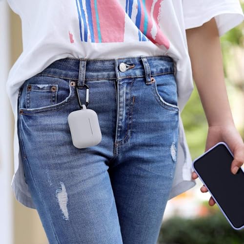 Image of EDNITA Airpods Pro 2 Case Compatible with Airpod 2 Pro & Airpods Pro, Earphone Case Cover Keychain | Shock Ressitant Full Protection LED Visible (Grey)