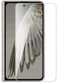 واقي شاشة من الزجاج المقوى فائق الوضوح مع طبقة مقاومة للزيوت وقطع الكاميرا الامامية لجوجل بكسل فولد، شفاف