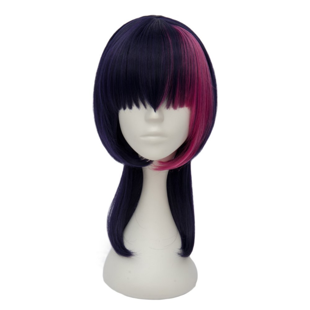 Short dark purple cosplay wig Clearance