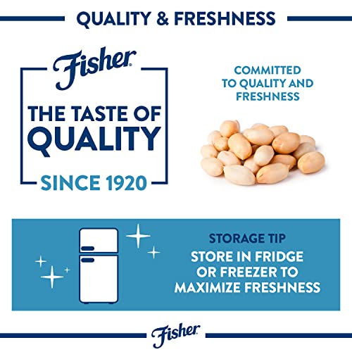 Fisher Peanuts, Roasted, Unsalted Culinary One Cup, 5.15 Ounces, Naturally Gluten Free, No Preservatives, Non-GMO, Keto, Paleo, Vegan Friendly