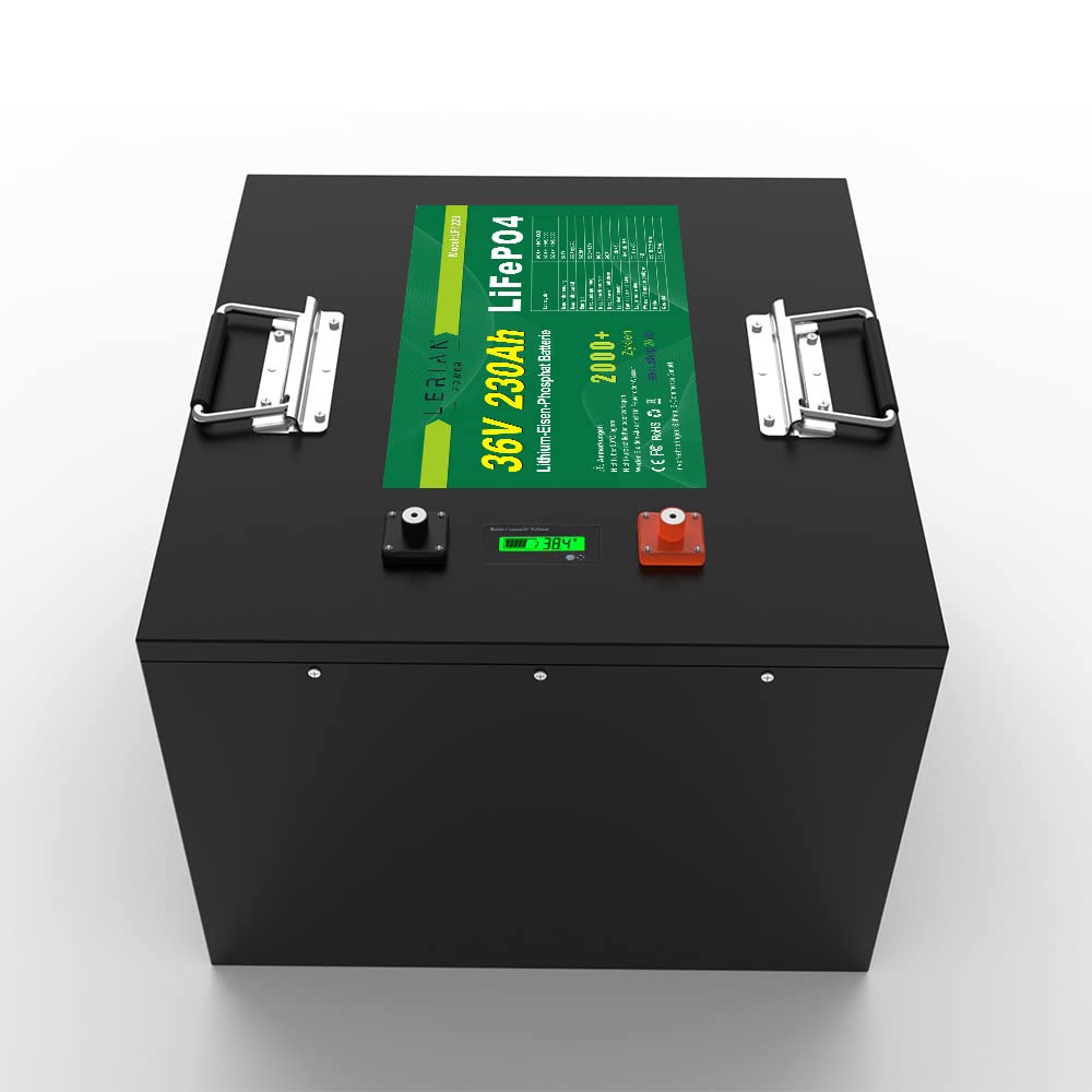 LiFePO4 - Batteria 36 V, 230 Ah, 200 A, 8280 Wh, al litio, per modellismo, campeggio, barca