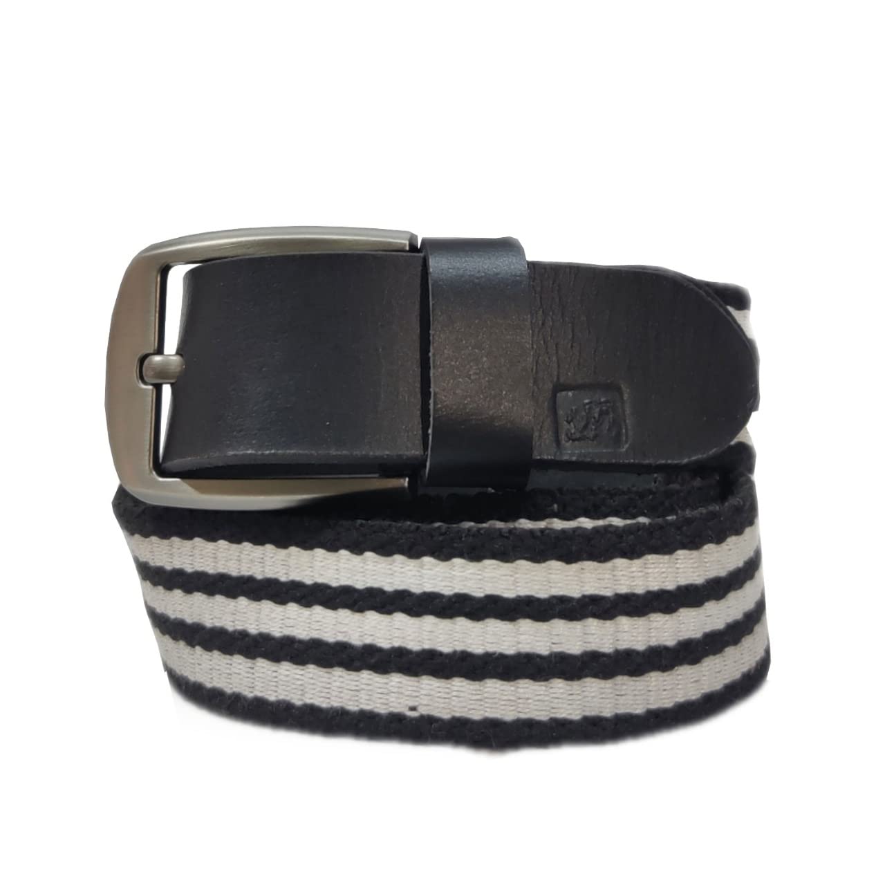 Braided Grip 100% Washed Synthetic Leather Loop End Tip - Casual Cotton Canvas Belt for (Unisex) SIZE VARIATIONS UPTO 60" WAIST SIZE-image-44