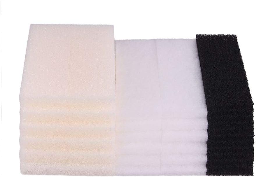 Compatible Foam Filter Pads for Fluval 4 Plus 4+ (12x Foam Pads, 12x Carbon Filter, 12x Polyester Filter Pads)