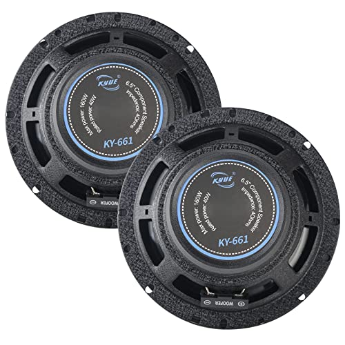 Jindaaudio 6.5 Inch Car Speakers, 6.5 Component Car Speakers 2-Way Set 160Watt Max (40W Rms) With 2Bass, 2 Tweeters, 2 Crossovers #TOP2