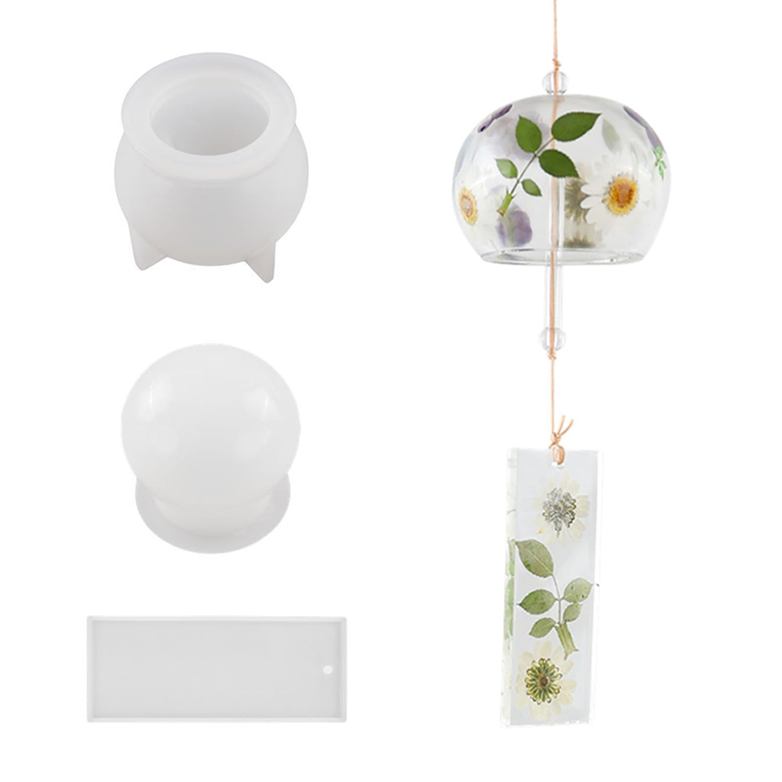 Amazon.co.jp: S-DEAL 5 風鈴レジンモールド、クリスタルレジン