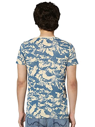 Image of Jack & Jones Men's Cotton Printed Slim Fit Crew Neck T-Shirt