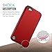 MoKo Case Fit iPod Touch 2019 Released iPod Touch 7 / iPod Touch 6 / iPod Touch 5, 2 in 1 Shock Absorbing TPU Bumper Ultra Slim Protective Case with Hard Back Cover - Red