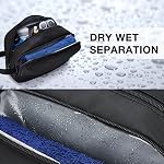 BAGSMART Travel Toiletry Bag for Men, Water-Resistant Lightweight Dopp Kit, Business Dorm Room Shaving Toiletries Bag, Black