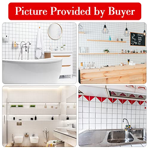 Wall Stickers Tile Stickers, Tezam 50Pcs 6' X 6'Square Bathroom/Kitchen Tile Transfer Stickers Waterproof, 4 Colors To Choose (White) #TOP7