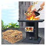 Holzofen Für Den Innenbereich, Mit Kamin, Campingkocher, Rauchfreier Kocher Für Drinnen Und Draußen, Geeignet Für Zelte, Höfe, Unterstände, Vielseitig Einsetzbar