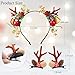 SHEHARUHI 3 Pieces Christmas Hair Clips Cute Reindeer Antlers Ears Holiday Headbands Hair Accessories Headbands for Women Girls (Cute)