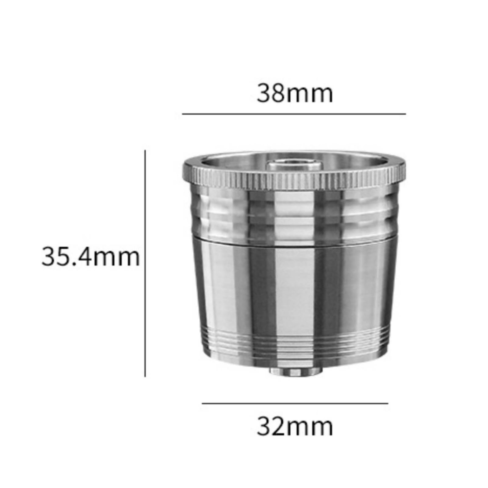 Milageto Filtro de Café Reutilizable Cápsula Reutilizable Espresso Cafetera Acero Inoxidable Preparación sin Desorden Carga Sencilla Adecuado para Viajes, style to 1