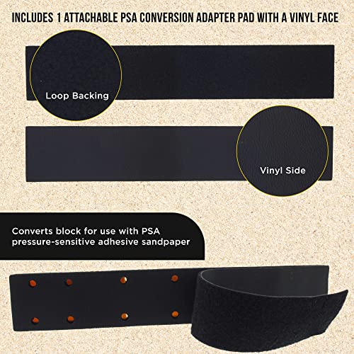 Dura-Gold Pro Series Adjustable Radius Flex Longboard Hand Sanding File Block With Both Hook & Loop Backing And Psa Backing Conversion Adapter Pad, Use Continuous Rolls Or Sandpaper Sheets, Auto, Wood #TOP4