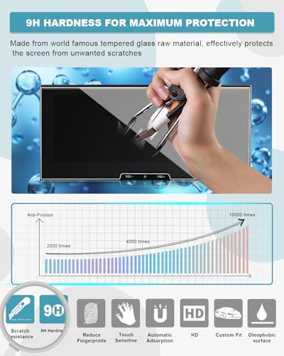 Image of CDEFG Tempered Glass for 2025 Toyota bZ4X Screen Protector 12.3-Inch, for 2022-2025 Toyota bZ4X Accessories,9H Screen Cover HD Anti Fingerprints