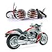 2PCS Heavy Duty Motorcycle Turn Signals Bulb Indicators Blinkers Lights with Bullet Shape Greenclick Amber Lens Front Rear Turn Signal Light (sliver)