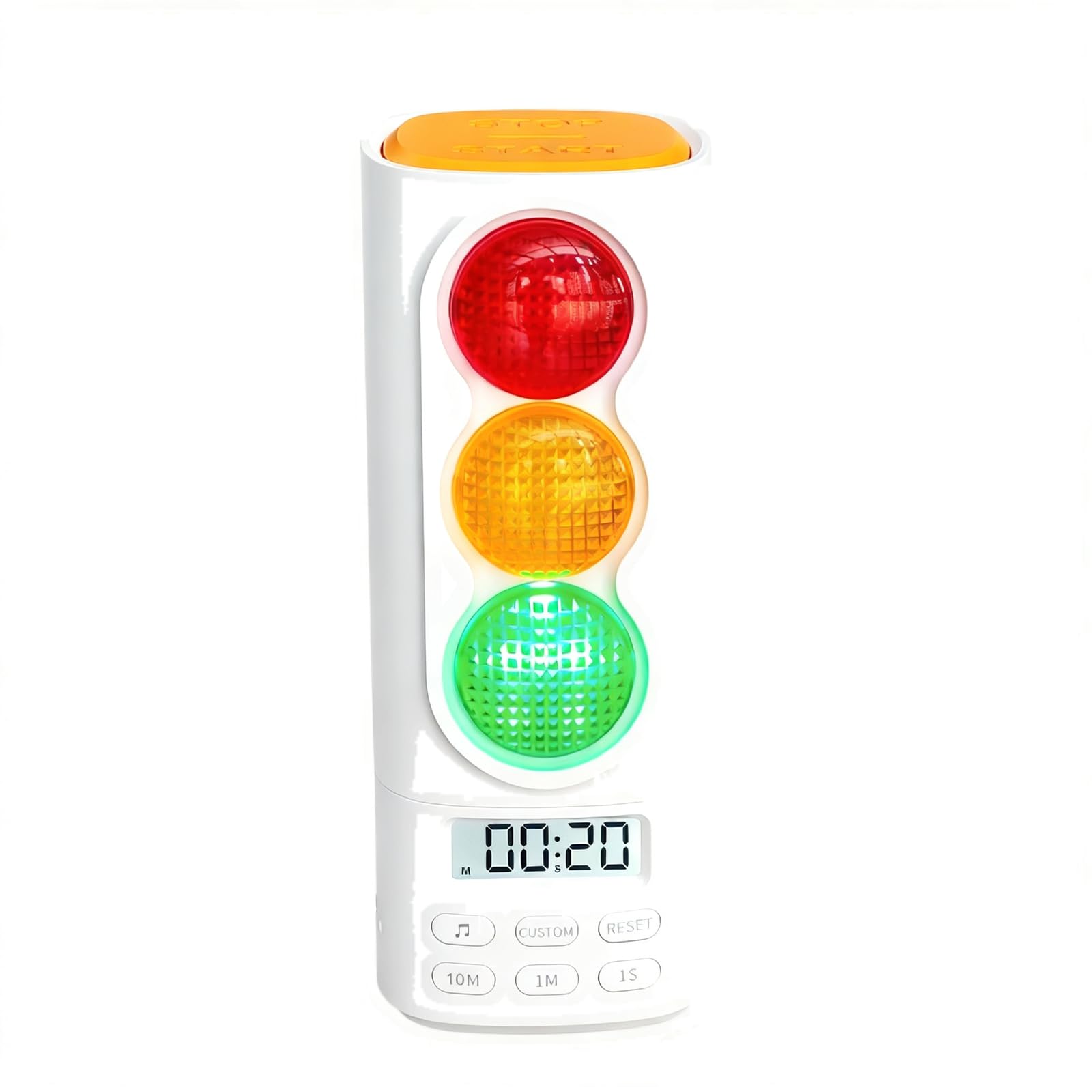 AMSLSIU Stoplight Timer Traffic Light For Classroom With Non-ticking And Bold LCD Display To Focus And Timing Stop Light Timer