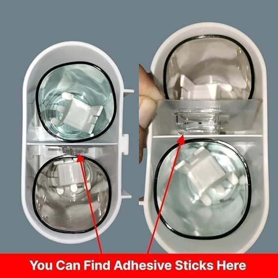 Image of Wall Mounted Tooth Brush Holder for Bathroom with 3 Mouthwash Cups | Bathroom Toothbrush Organizer | Multi-Compartment, Dustproof & BPA-Free Brush Holder for Bathroom Storage (3 Cups)