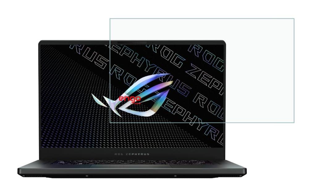 Engo Asus Tuf Dash F15 15.6 İnç İle Uyumlu Ekran Koruyucu Notebook, 9H Temperli Kırılmaz Esnek Nano Cam, Çizilmeye Ve Darbeye Dayanıklı Laptop Koruma, HD Şeffaf