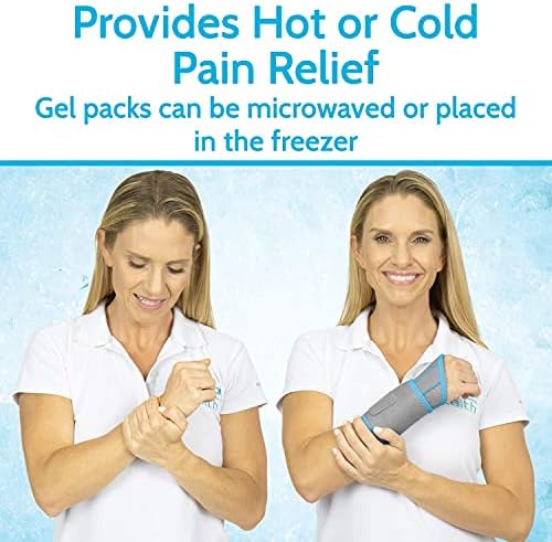 Arctic Flex Wrist Ice Pack - Refreezable Gel Compression Support - Flexible Hot/Cold Brace For Injuries, Rheumatoid, Tendinitis, Swelling and Carpal Tunnel - Reusable for Pain and Muscle Therapy