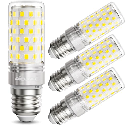 DiCUNO E27 LED Mais Glühbirne 10W, 6000K Kaltweiß, ersetzt 130W Glühbirne, 1400lm, E27 LED Lampe, CRI 82, 360° Abstrahlwinkel, Kein Flackern, Nicht dimmbar, 230V, 4er Pack