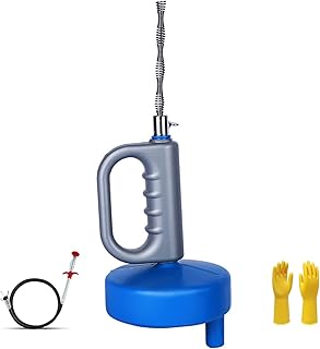 JIANLEI drain clog remover,Snake Drain Cleaner,Use Manually for Kitchen,Bathrom and Shower Sink (Set 16.4FT)