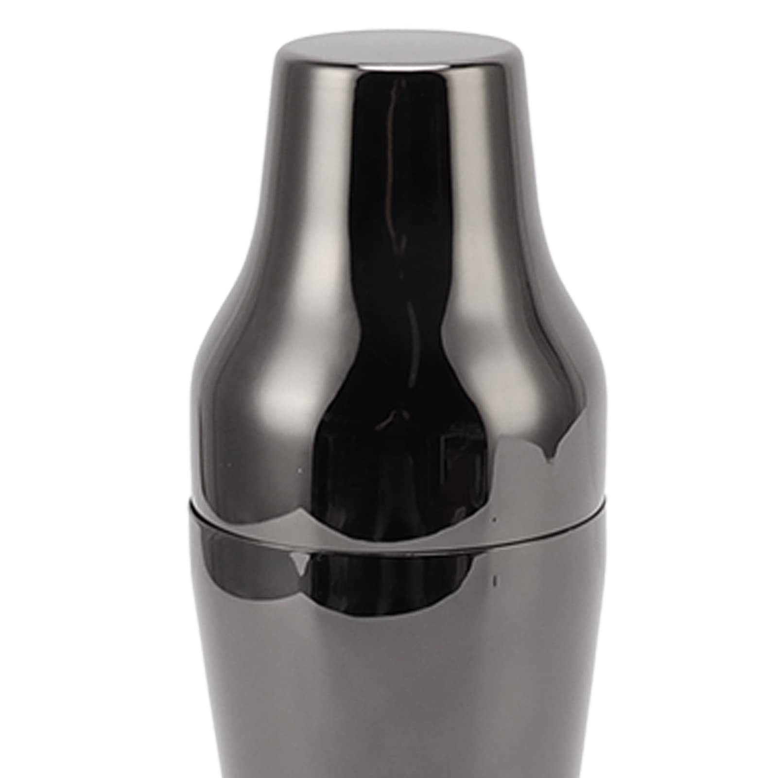 Coctelera de acero inoxidable estilo francés, mezclador de Martini de 2 secciones, coctelera para Bar, hogar, Camping, Picnic (Negro deslumbrante)