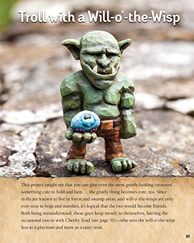 Learn to Carve Gnomes, Trolls, and Mythical Creatures: 15 Simple Step-by-Step Projects (Fox Chapel Publishing) Woodcarving Plans & Instructions for a Unicorn, Wizard, Dragon, Elf, Toad, Owl, and More - Image 5
