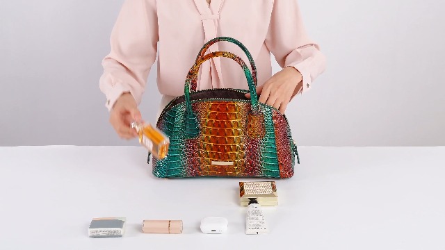 Bolso de mano doble asa de cuero vegano para mujer miniatura 7