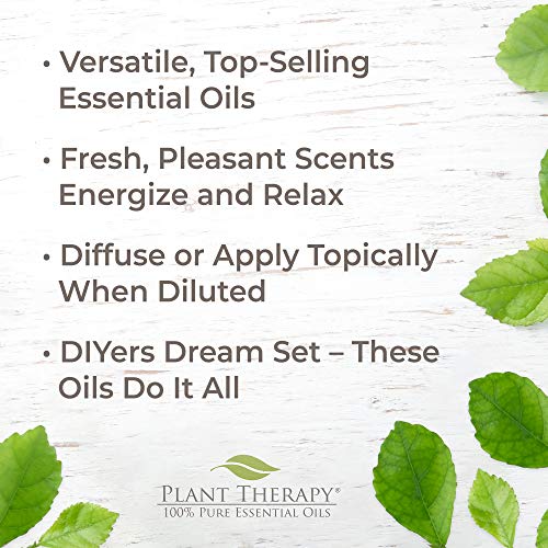 Plant Therapy Breathe Easy Essential Oil Set - Lavender, Eucalyptus, Peppermint, Lemongrass, Orange Sweet, Tea Tree, 100% Pure, Aromatherapy, Therapeutic Grade 10 Ml (1/3 Oz) #TOP1