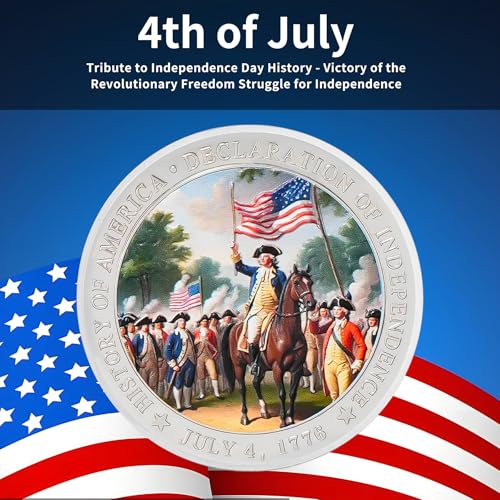 Statue of Liberty Veterans Challenge Coin Independence Day Commemorative Coin with US Flag Design - 4th of July Accessories Patriotic Gifts for Men Women Veterans Student - Image 3