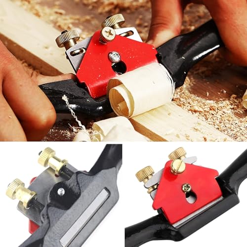 Schabhobel schweifhobel, Verstellbare Schweifhobel für Holz Handhobel Speichenhobel mit 4 Ersatzklingen Spokeshave Holz Metallklinge Schabhobel für Holzhobel Verstellbare Speichenrasur