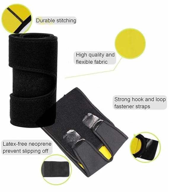 Thigh Trimmer, 2-Pack Thigh Wrap for Maximum Sweat and Enhanced Activeness - For Male & Female Black