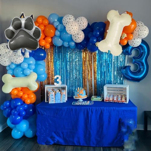 12 Inch 60 Pcs Blue and Orange Latex Balloons Kit Dark Light Blue Orange Wedding Party Decorations Basketball Birthday Bridal Baby Shower Decor Supplies Kids Boys Girls by DUILE - Used condition - Image 3