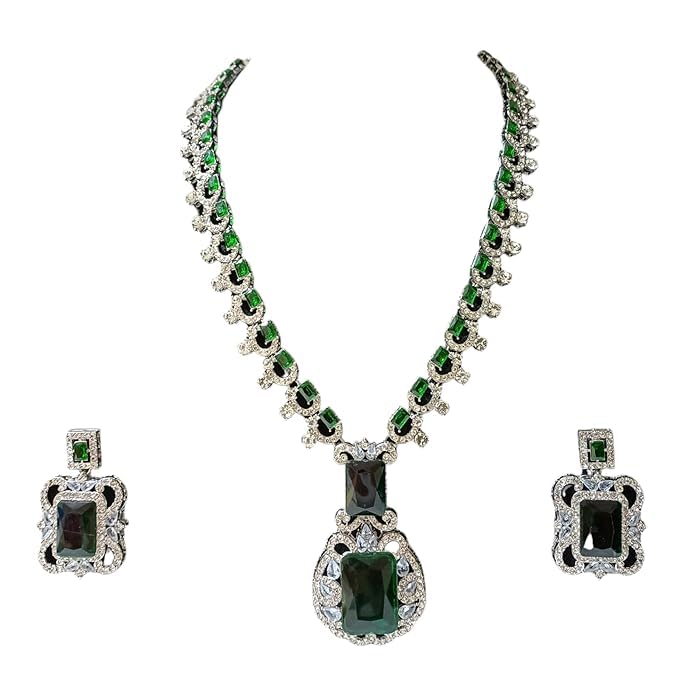 Paaru Nita Ambani Inspired American Diamond Necklace Set (B0DD3DWDHJ) Amazon Price History, Amazon Price Tracker