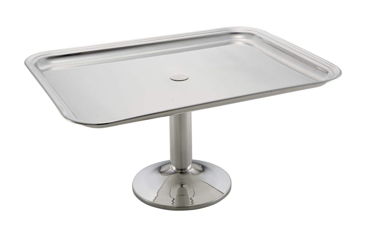 SWEET HOME Vassoio Alzata Rettangolare con Base Placcato Argento cod.5010814 cm 45x35x23,5h by Varotto & Co.