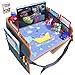 Car Seat Lap Travel Tray for Children by OT Valley | 2 in 1 Convertible Snack and Play Tray and Backseat Car Organizer with Tablet Holder for Toddler Travel Tray