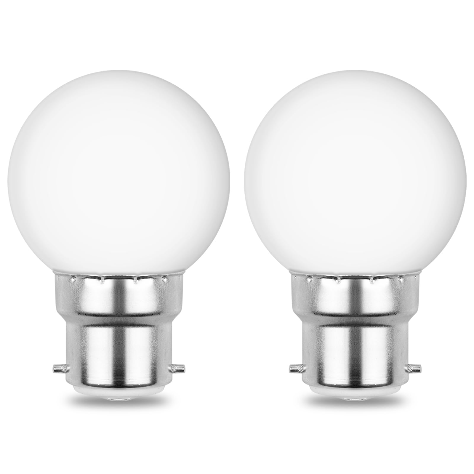 BROLSKUN B22 3W Mini Bulb White LED Equivalent B22 40W Bayonet Cap Globe Bulb 220V 300LM Energy Saving for Bedroom, Chandeliers, Pendants Non-Dimmable, Pack of 2 — image 1