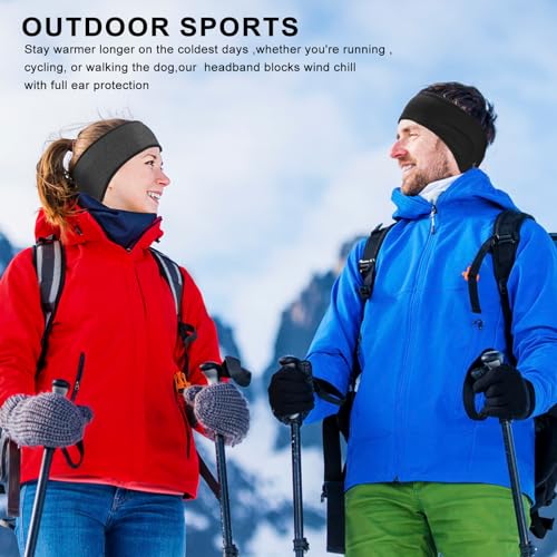 Stirnband Zyxbbd Fleece Ohrenwärmer – Winddichtes Winter Sport Stirnband