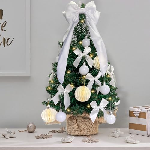 Weihnachtsbaum Klein 60cm, Weihnachtsbaum mit Beleuchtung, Mini...