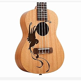 23 inch Ukulele Mahogany Concert Ukulele Hawaiian Bird Pattern 4 Strings Small Guitar Musical Instruments Gifts - Les Beatles, Paul McCartney, John Lennon, RIngo Starr, George Harrison 23 inch Ukulele Mahogany Concert Ukulele Hawaiian Bird Pattern 4 Strings Small Guitar Musical Instruments Gifts – Image 5