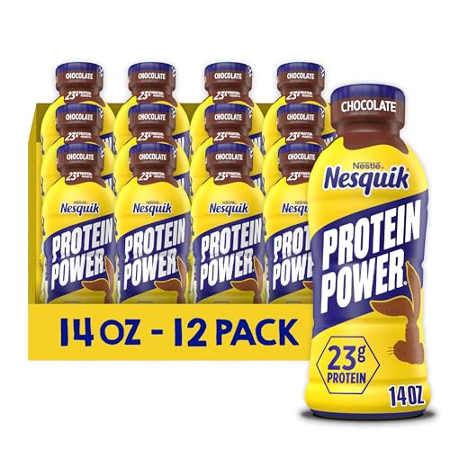 NESTLE NESQUIK PROTEIN POWER Ready To Drink Aseptic Chocolate Milk 12x14floz Bottles